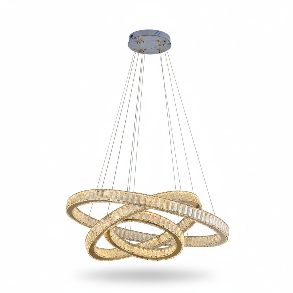 Dimmable Crystal Chandelier for Modern Homes