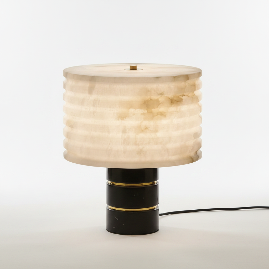 Alabaster Table Lamp for Soft Ambient Light